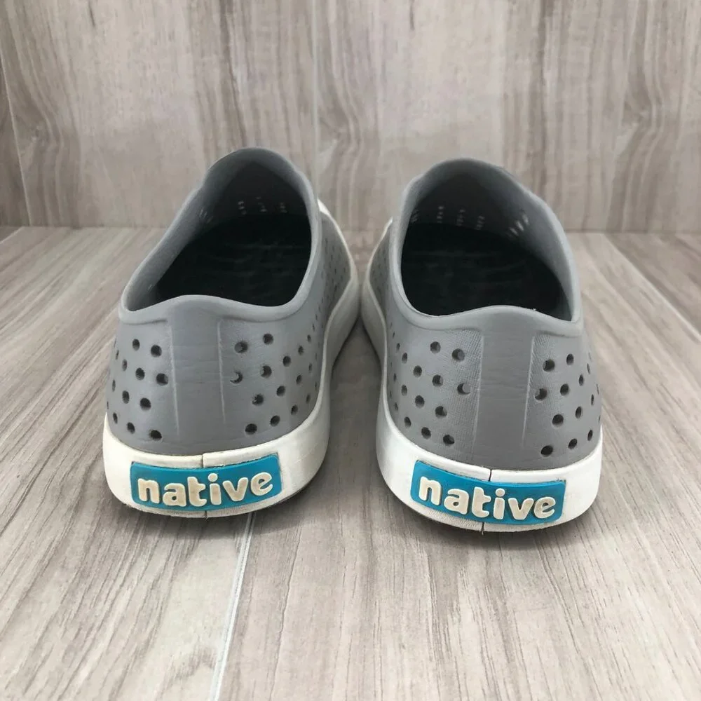 Native Shoes Kids Junior 5 Jefferson Gray Rubber Slip On Waterproof